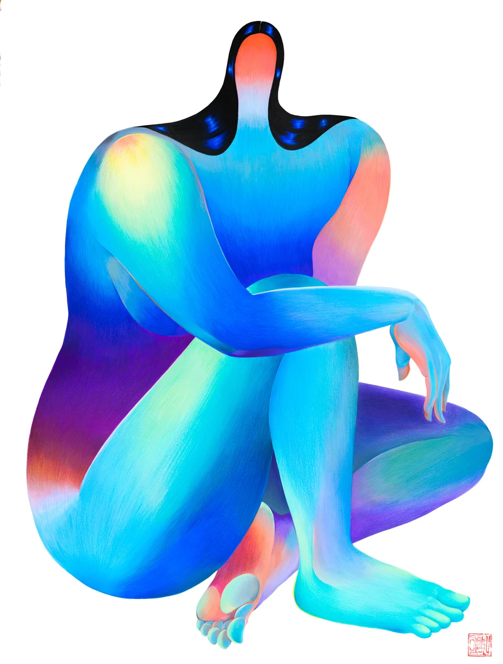 Artwork depicting body-brain interaction